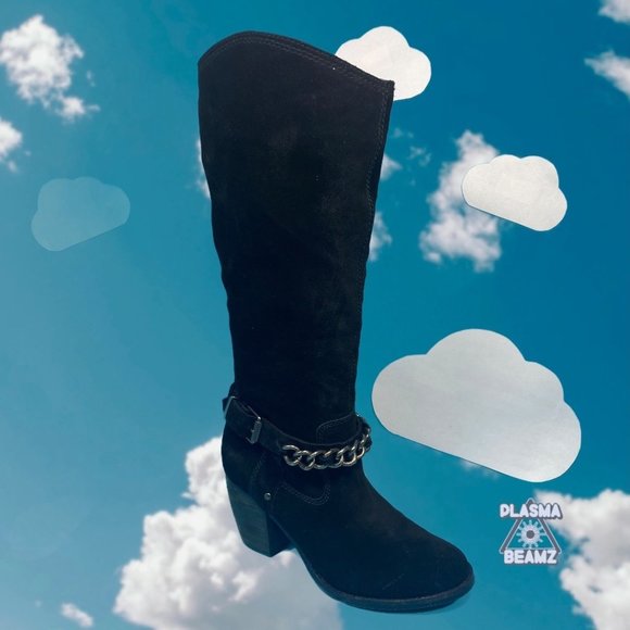 BCBGeneration Shoes - BCBGeneration Arena Black Suede Leather Boots 7B